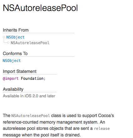 NSAutoreleasePool